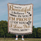 To My Beautiful Daughter – Cow Blanket With "I’m Proud of You" & "Love, Mom" Message