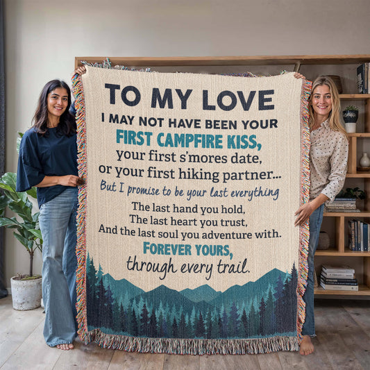 Still My Favorite Adventure 🌲 A meaningful Blanket gift for the woman who walks every trail with you.