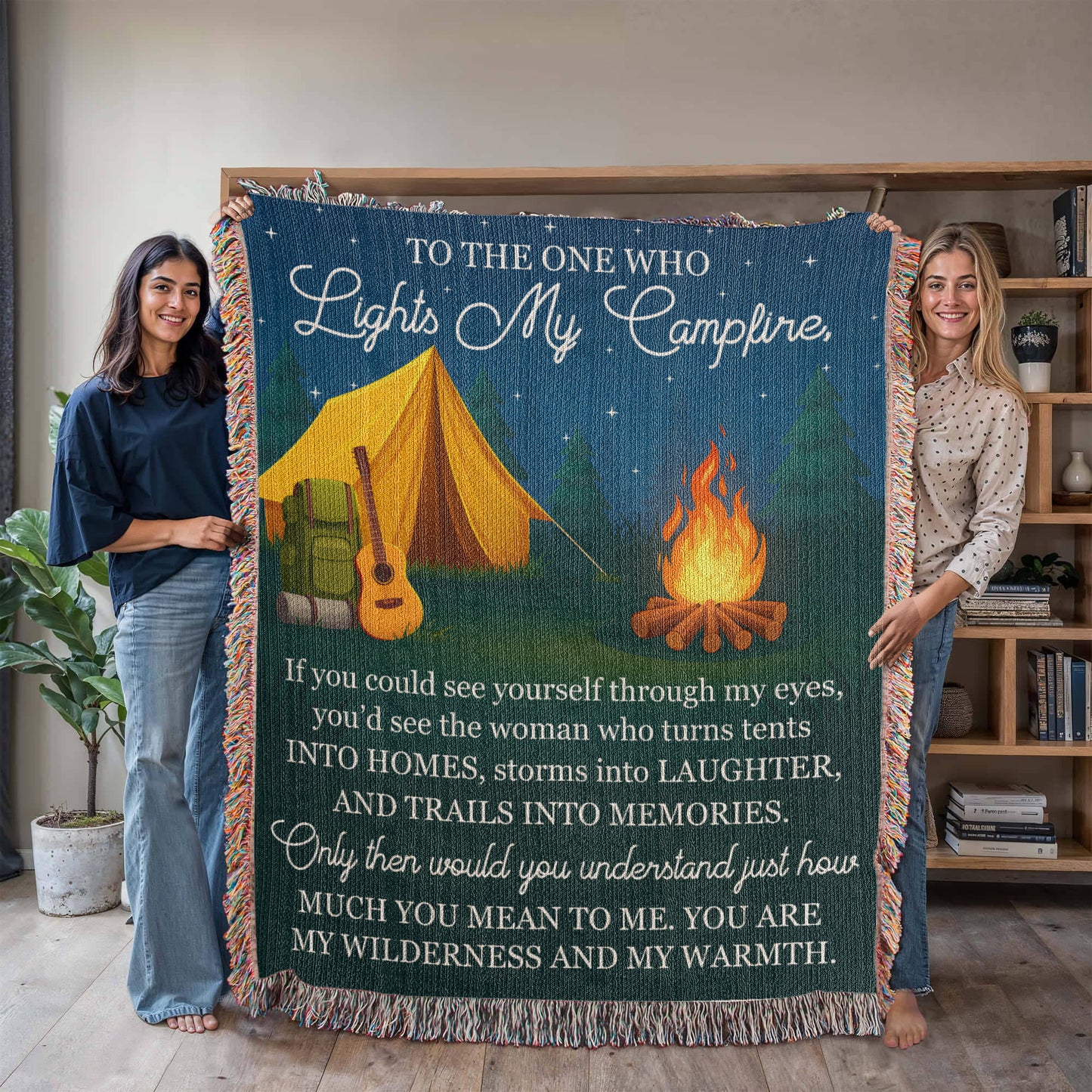 To the One Who Lights My Campfire – Cozy Camping Love Blanket 🔥🎒