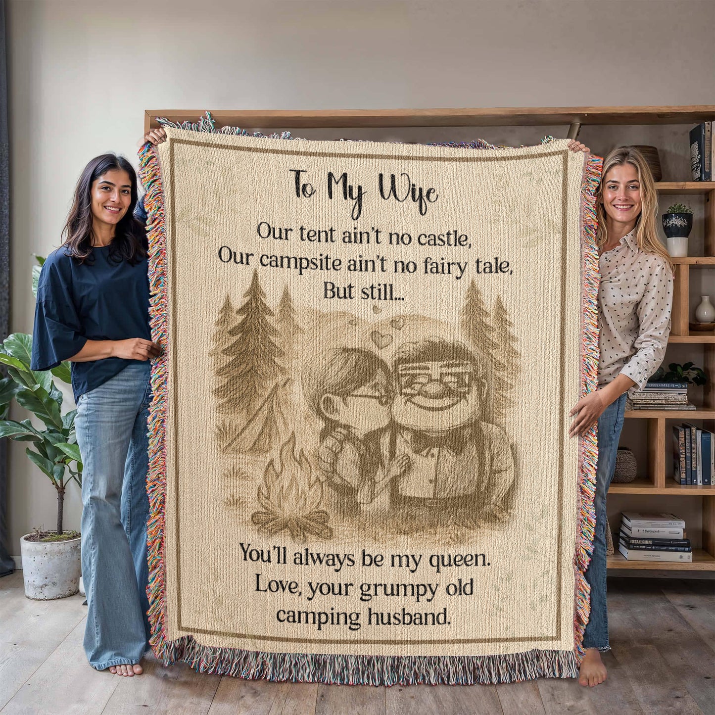 Camping Blanket Gift – From Her Grumpy Old Husband Who’d Still Pick Her Every Time