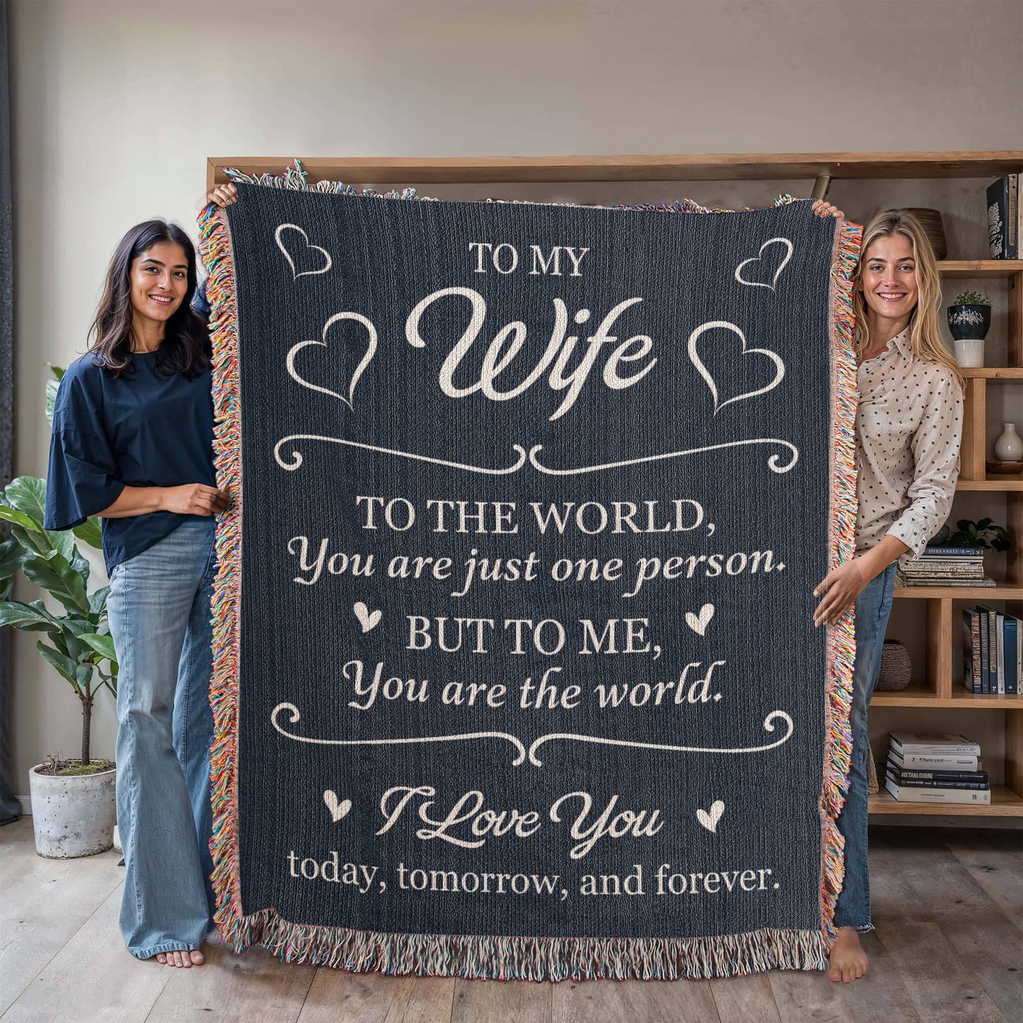 To My Wife – You Are My World Love Gift Blanket