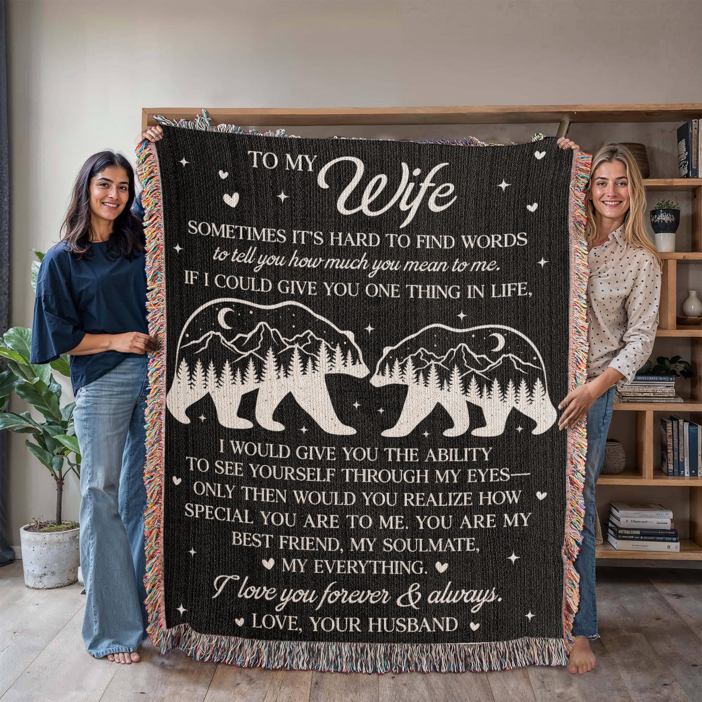 Camping Blanket Gift – For the Wife Who’s Your Soulmate, Strength, and Forever Love
