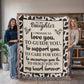 To My Daughter – Cow Print Blanket With “Love, Guide, Support” Promise