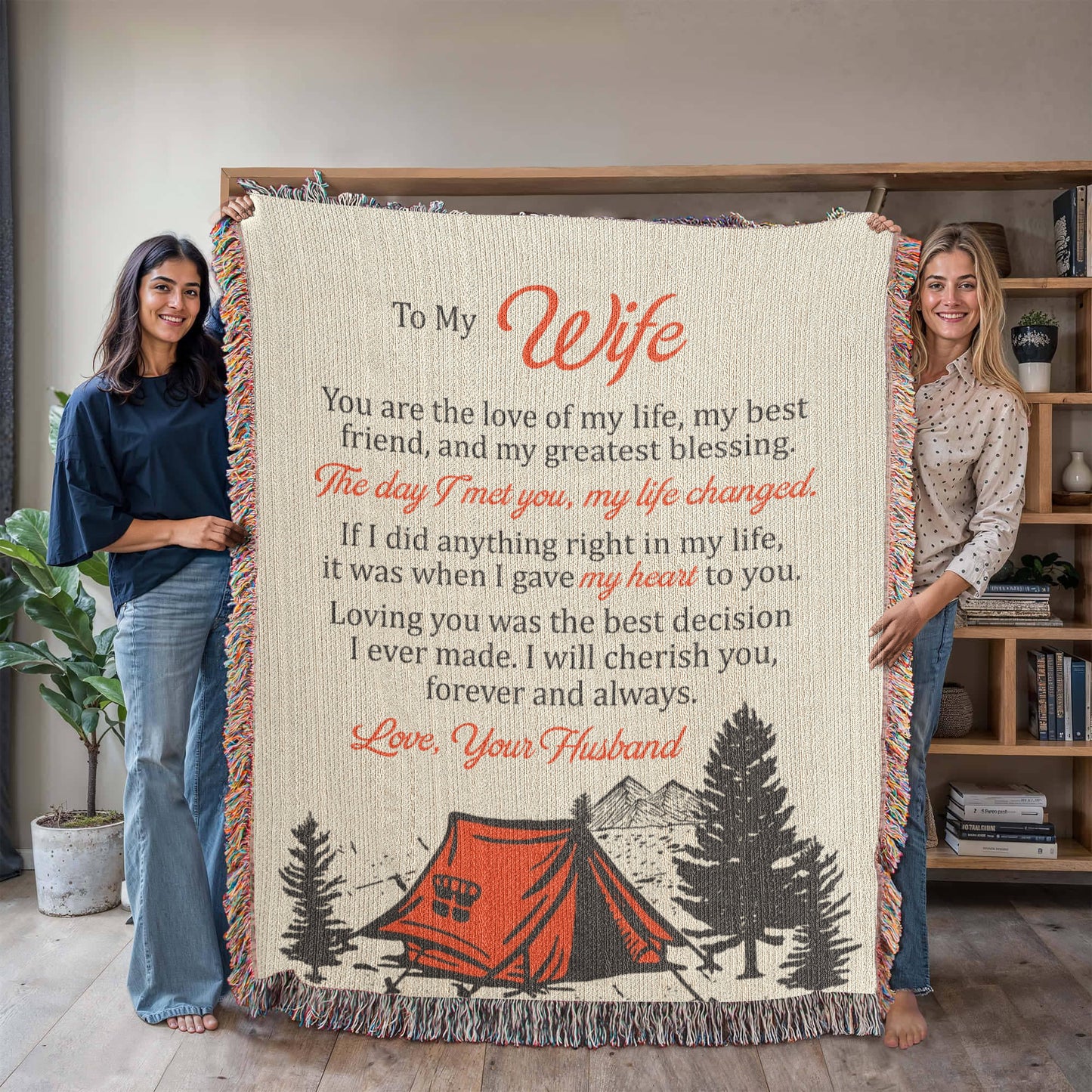 My Heart to You Blanket – Gift for Wife