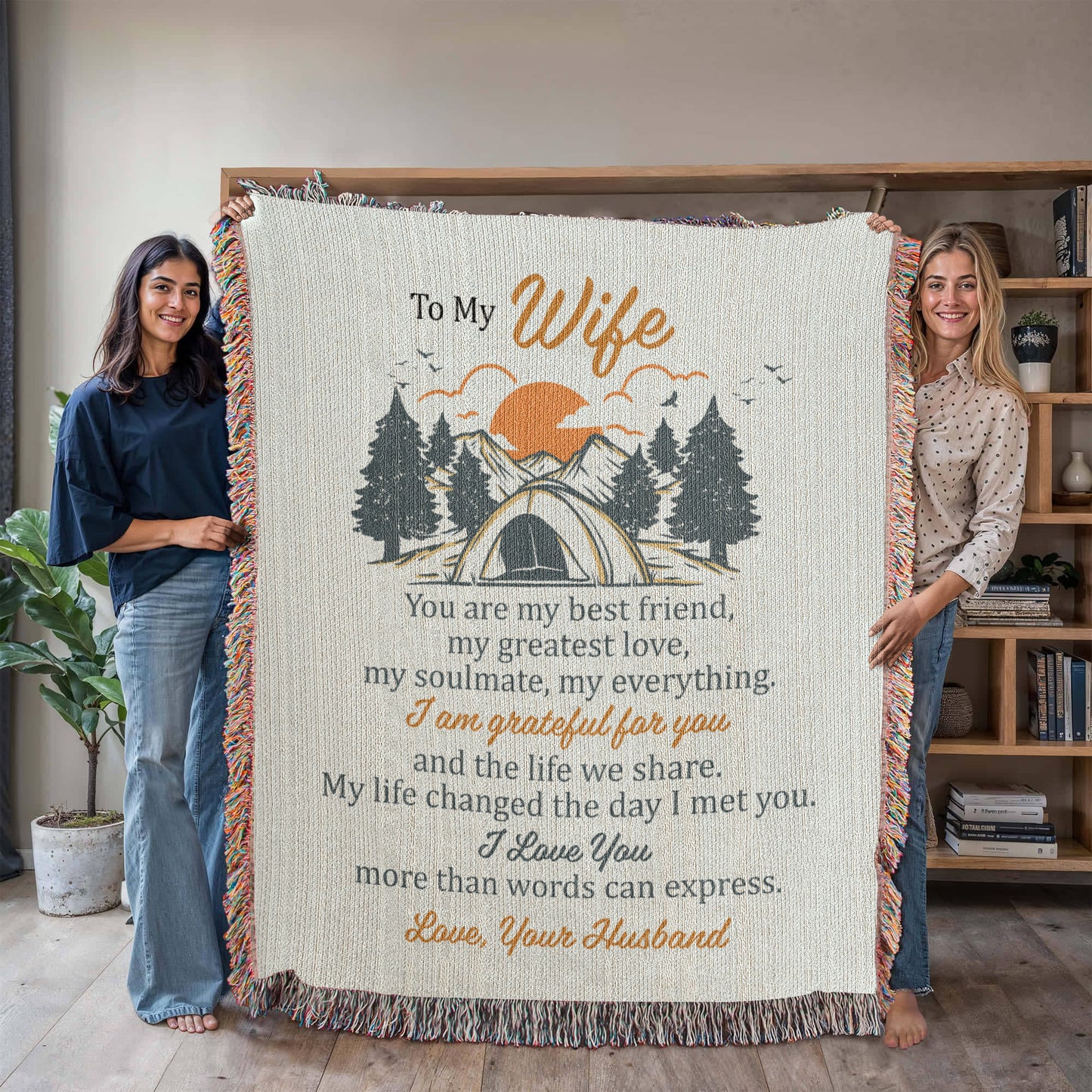 Adventure Together Blanket – Gift for Wife