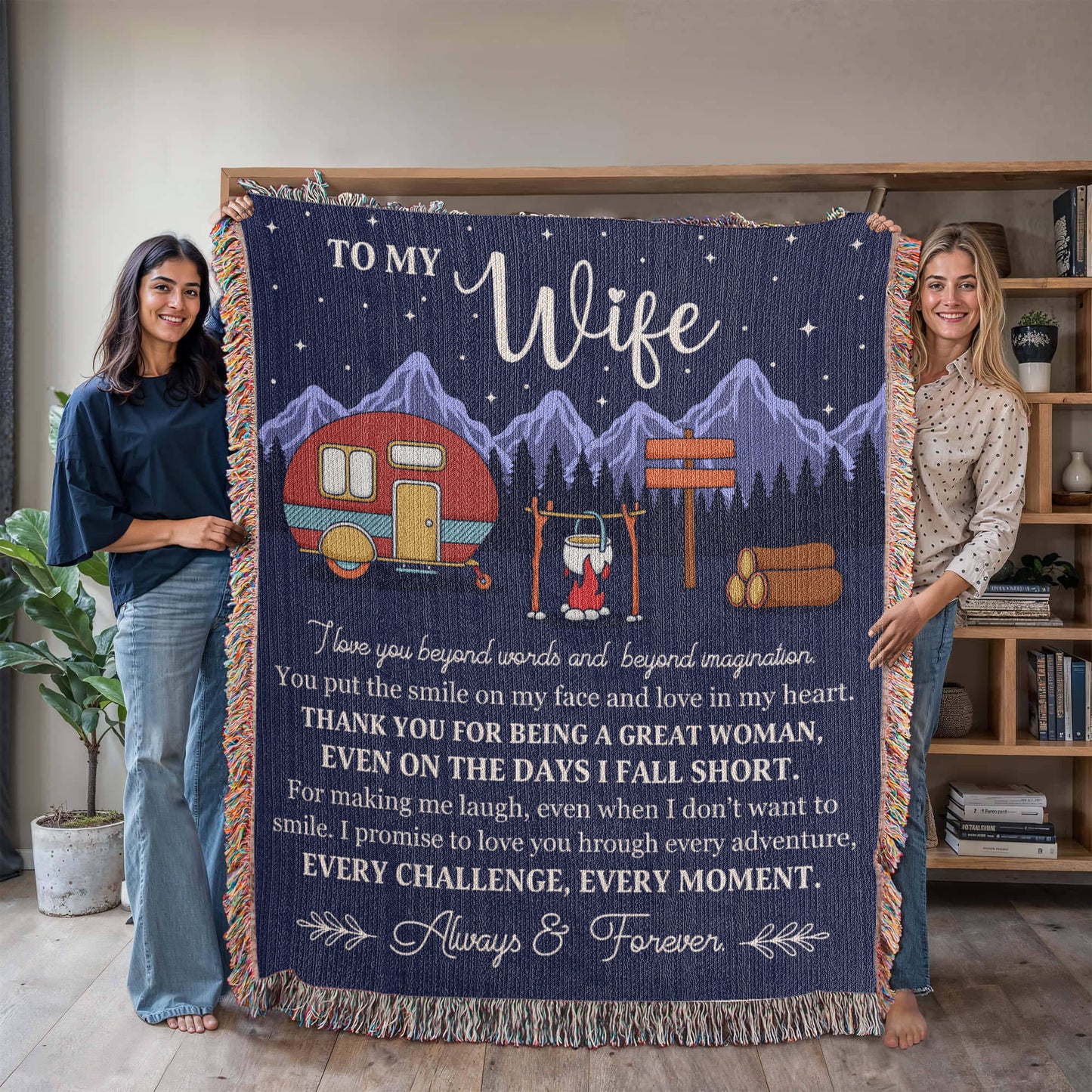 Camping Blanket Gift – For the Wife Who Makes Every Moment Worth It