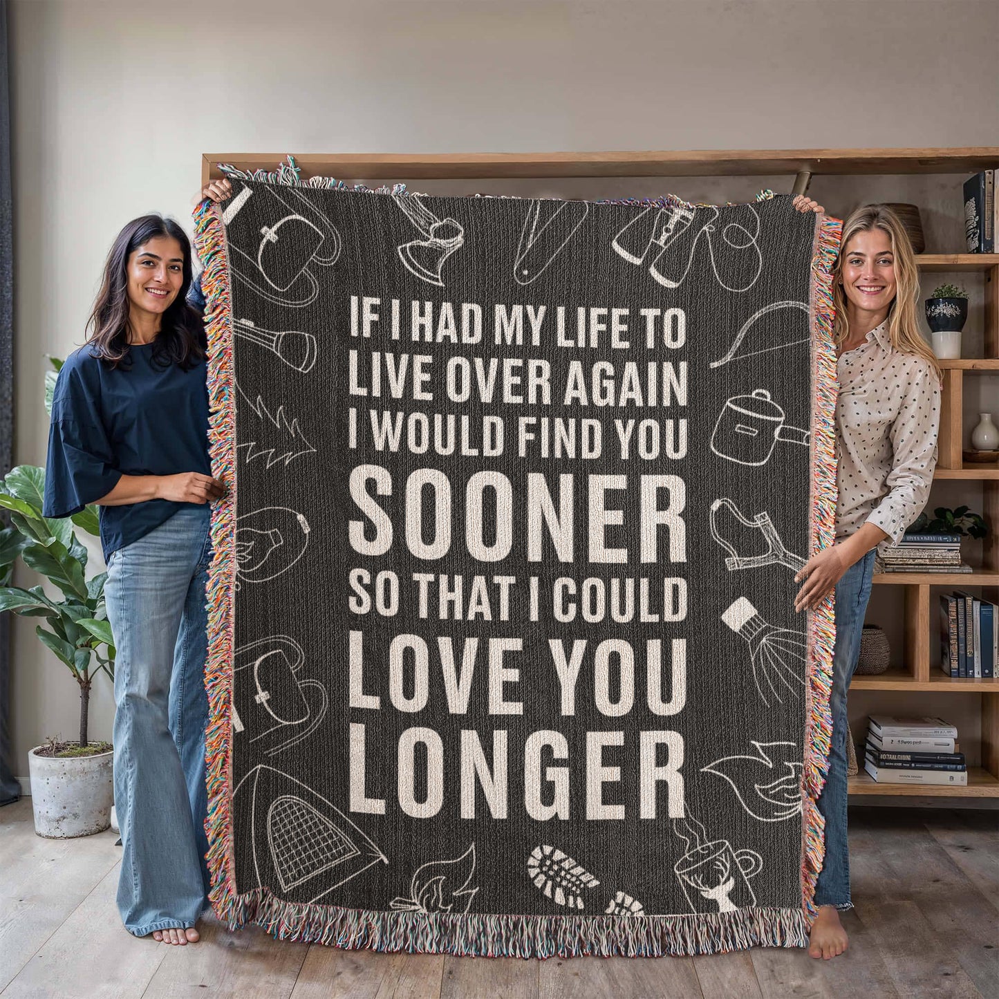 If I Had My Life to Live Over, I’d Find You Sooner..." — Romantic Camping Blanket for Couples 💑🏕️