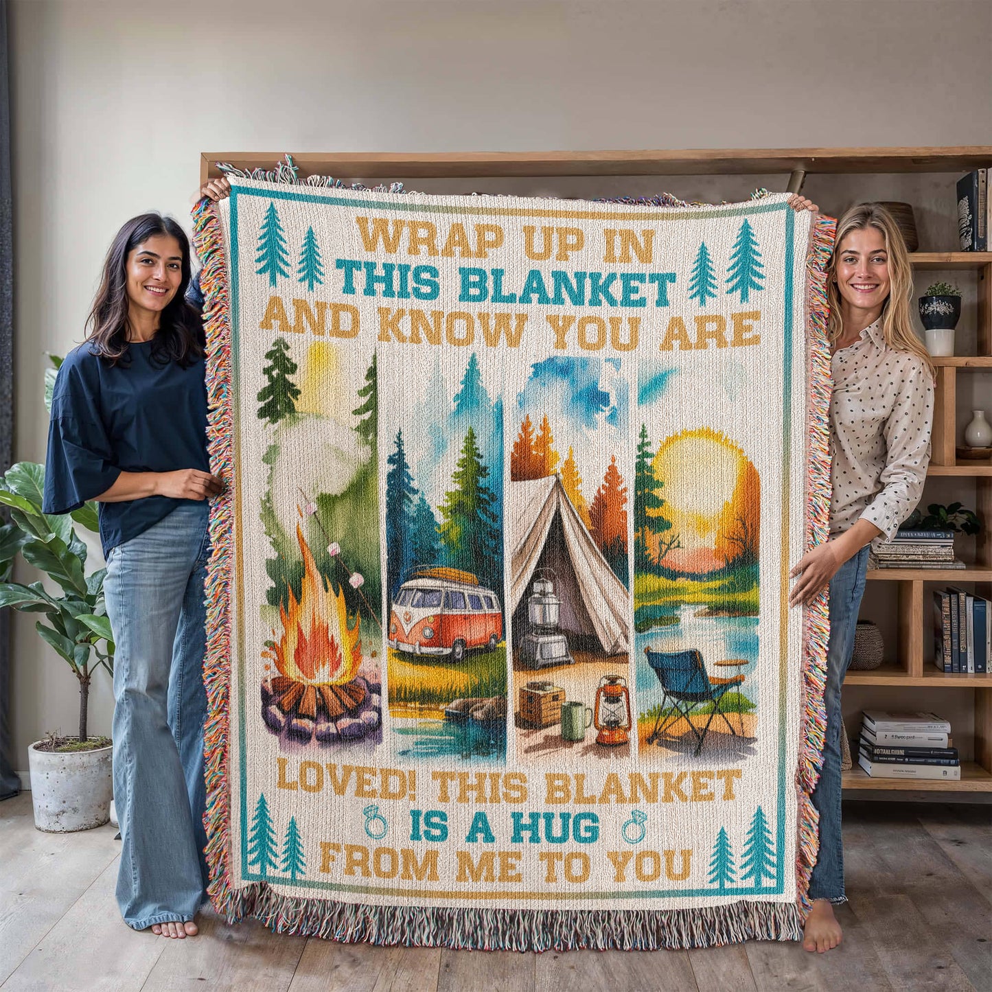 Camping Blanket Gift – A Hug from Afar, Wrapped in Every Stitch