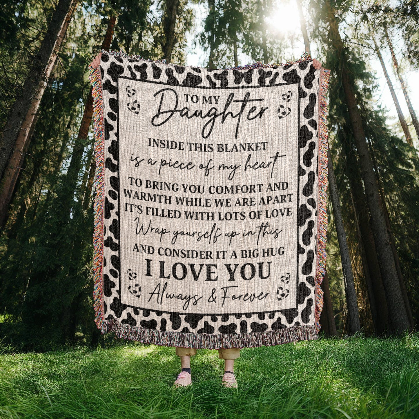 Cow Print Blanket for Daughter – A Big Hug from Mom’s Heart
