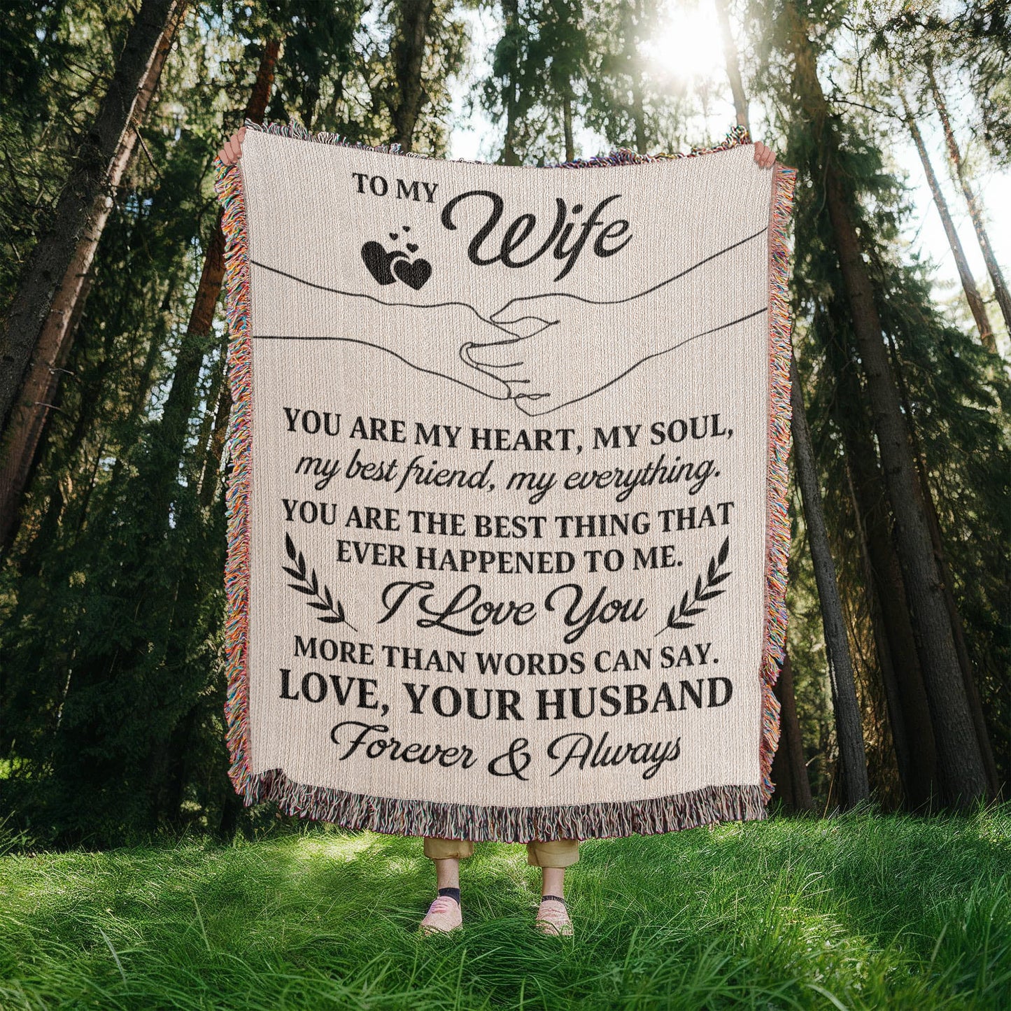 Love Beyond Words Blanket – Anniversary Gift for Wife