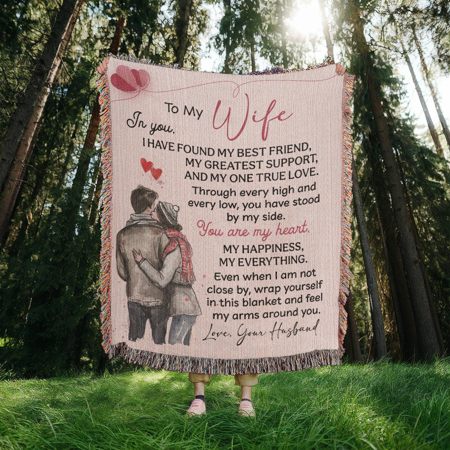 Hug From Me Blanket – Gift for a Wife