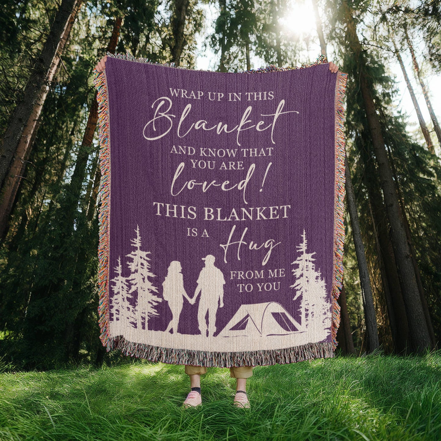 This Blanket is a Hug from Me to You” — Romantic Camping Gift for Your Person 💜🏕️