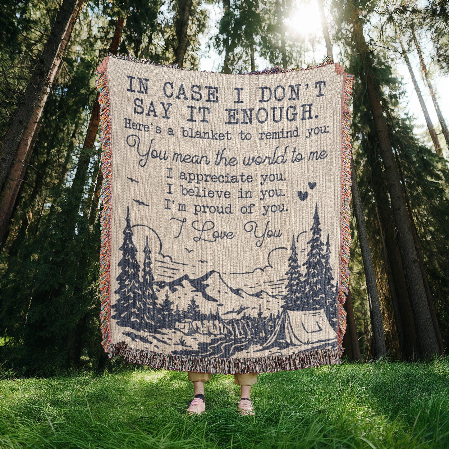 Camping Blanket Gift – Say the Words She Needs to Hear, Without Saying a Word