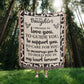 To My Daughter – Cow Print Blanket With “Love, Guide, Support” Promise