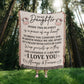 To My Daughter – “Piece of My Heart” Cow Blanket Filled with Love & Hugs