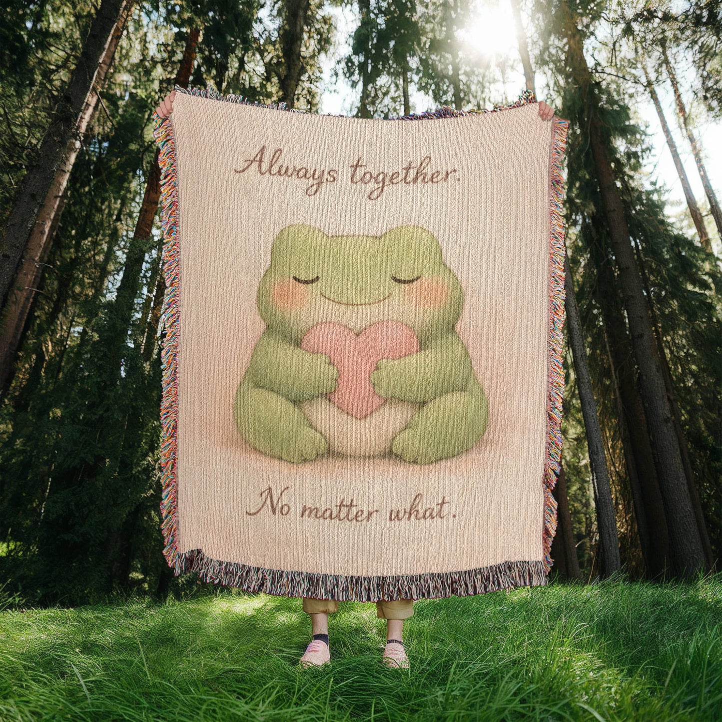 Always Together Frog Blanket – A Cozy Reminder of Love
