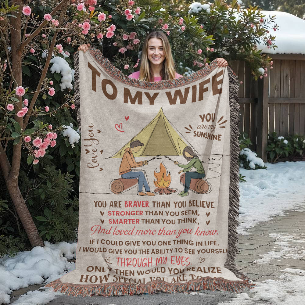 Camping Blanket Gift – For the Wife Who Needs to Know How Special She Truly Is