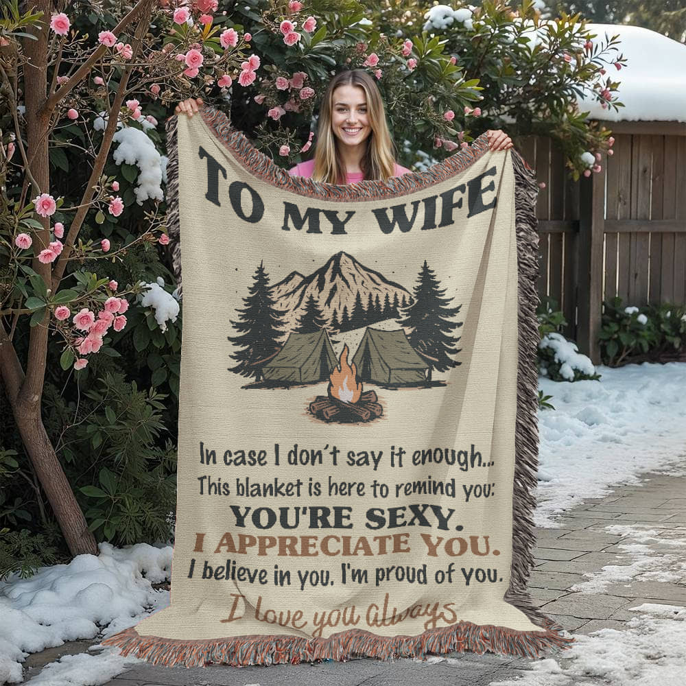 Camping Blanket Gift – For the Wife Who’s Sexy, Strong, and Always Appreciated