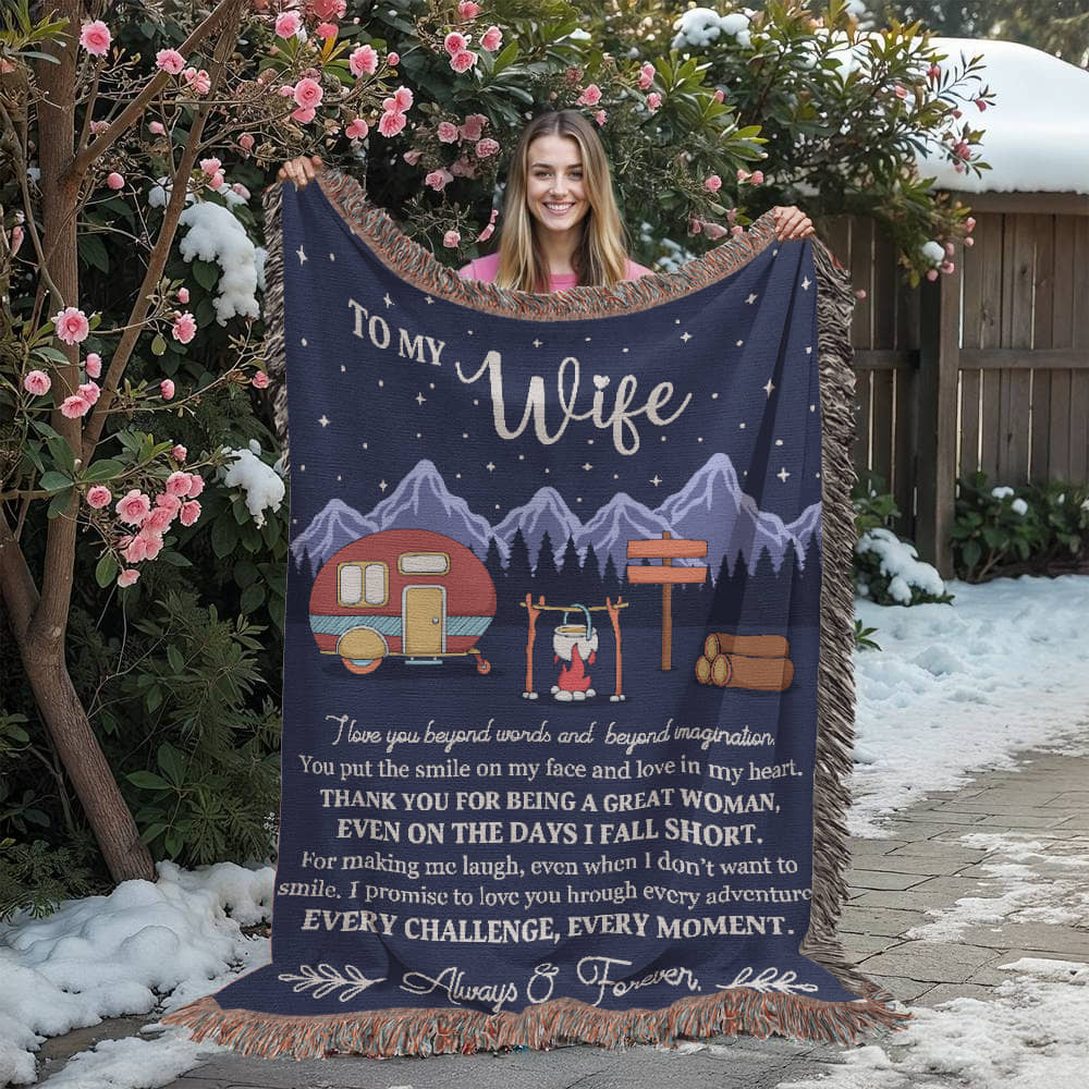 Camping Blanket Gift – For the Wife Who Makes Every Moment Worth It