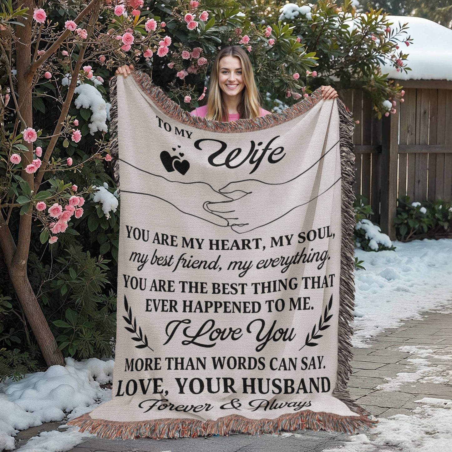 Love Beyond Words Blanket – Anniversary Gift for Wife