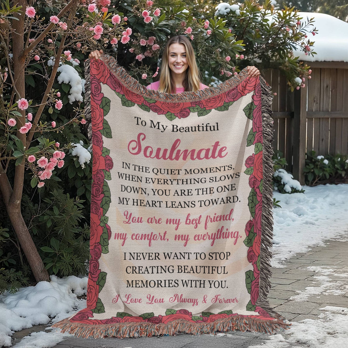 Timeless Rose Love Blanket – Gift for My Beautiful Soulmate
