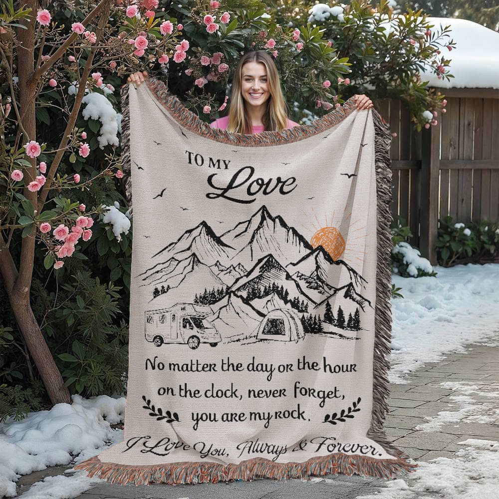Camping Blanket Gift – For the One Who’s Your Rock, Through Every Hour and Horizon