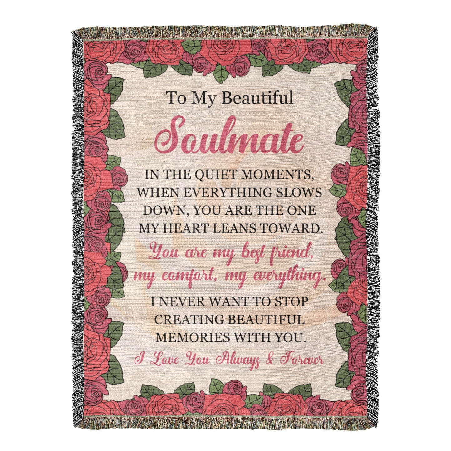 Timeless Rose Love Blanket – Gift for My Beautiful Soulmate