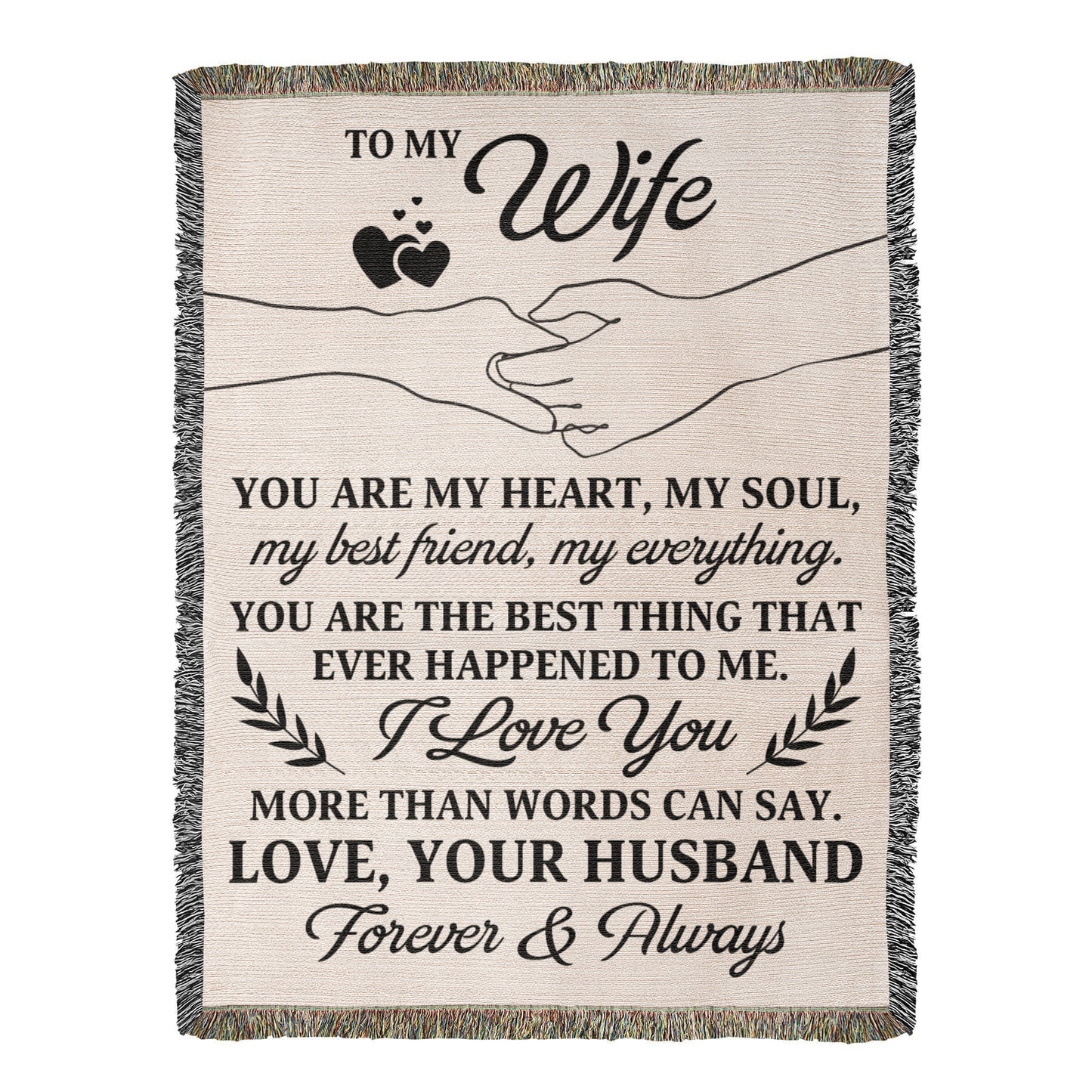Love Beyond Words Blanket – Anniversary Gift for Wife