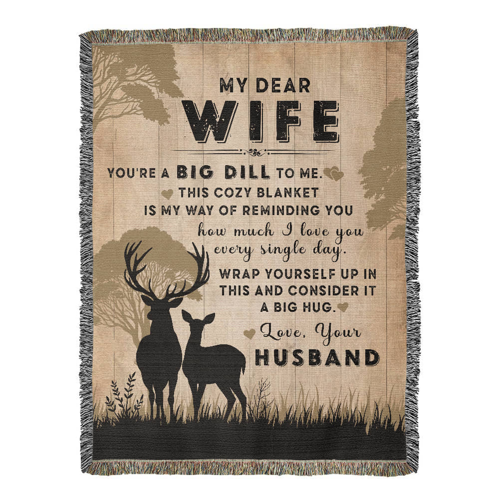 Camping Blanket Gift – For the Wife Who’s a Big Dill to Her Husband