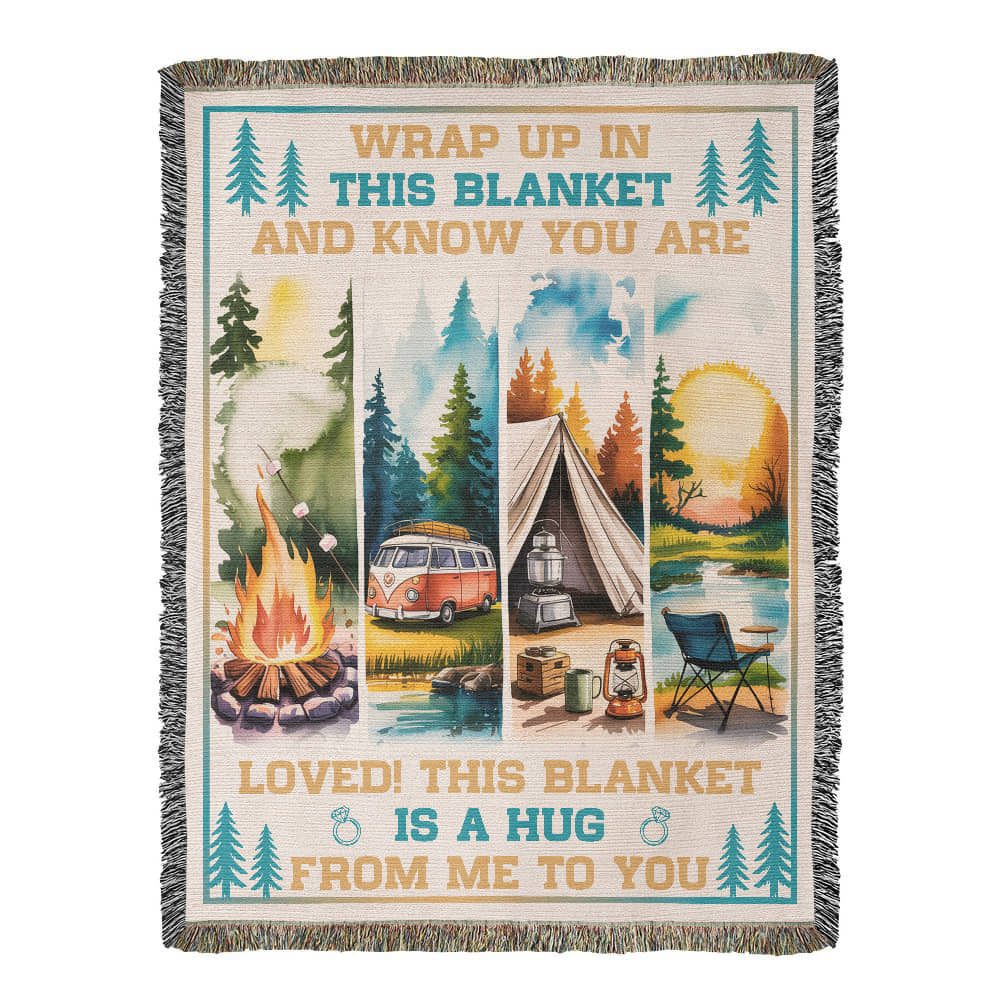 Camping Blanket Gift – A Hug from Afar, Wrapped in Every Stitch