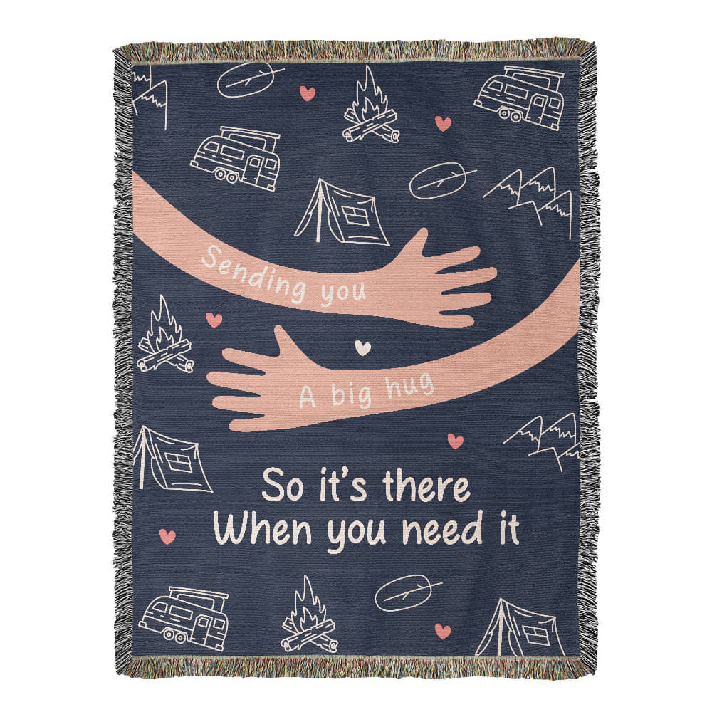 Sending You a Big Hug – Cozy Camping Blanket for Someone You Miss ⛺💙
