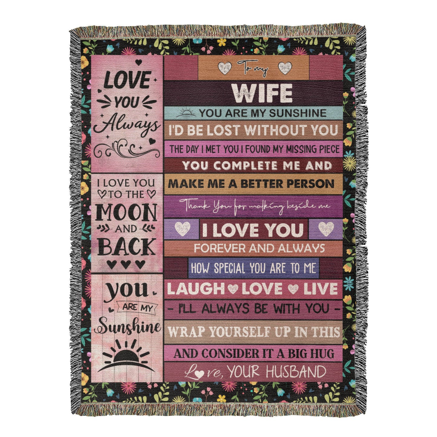 Gift for Wife – You Are My Sunshine Blanket