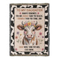 To My Daughter – “Braver, Stronger, More Loved Than You Know” Cow Blanket