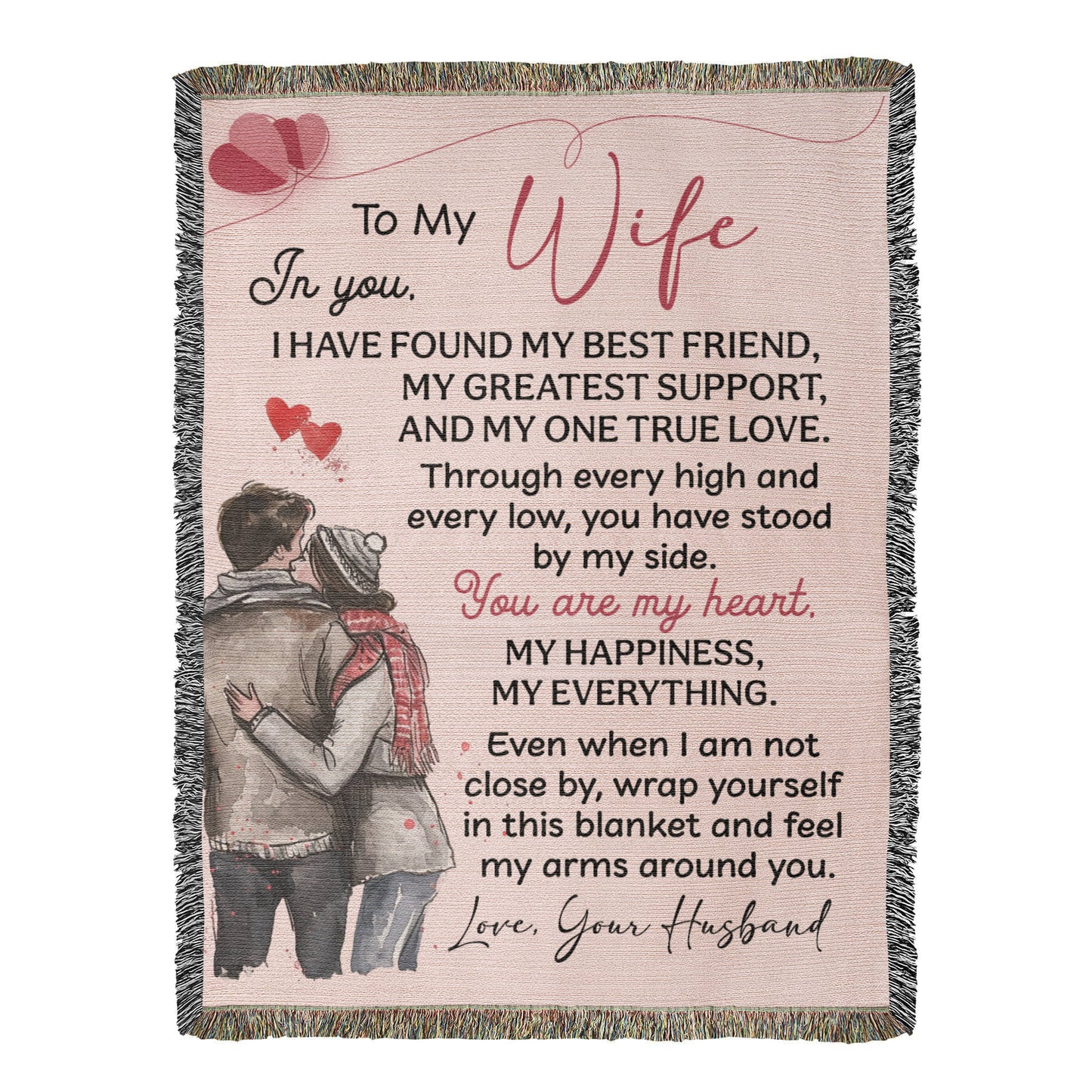 Hug From Me Blanket – Gift for a Wife