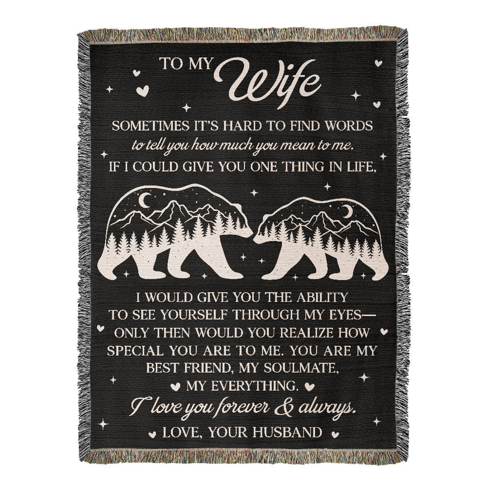 Camping Blanket Gift – For the Wife Who’s Your Soulmate, Strength, and Forever Love