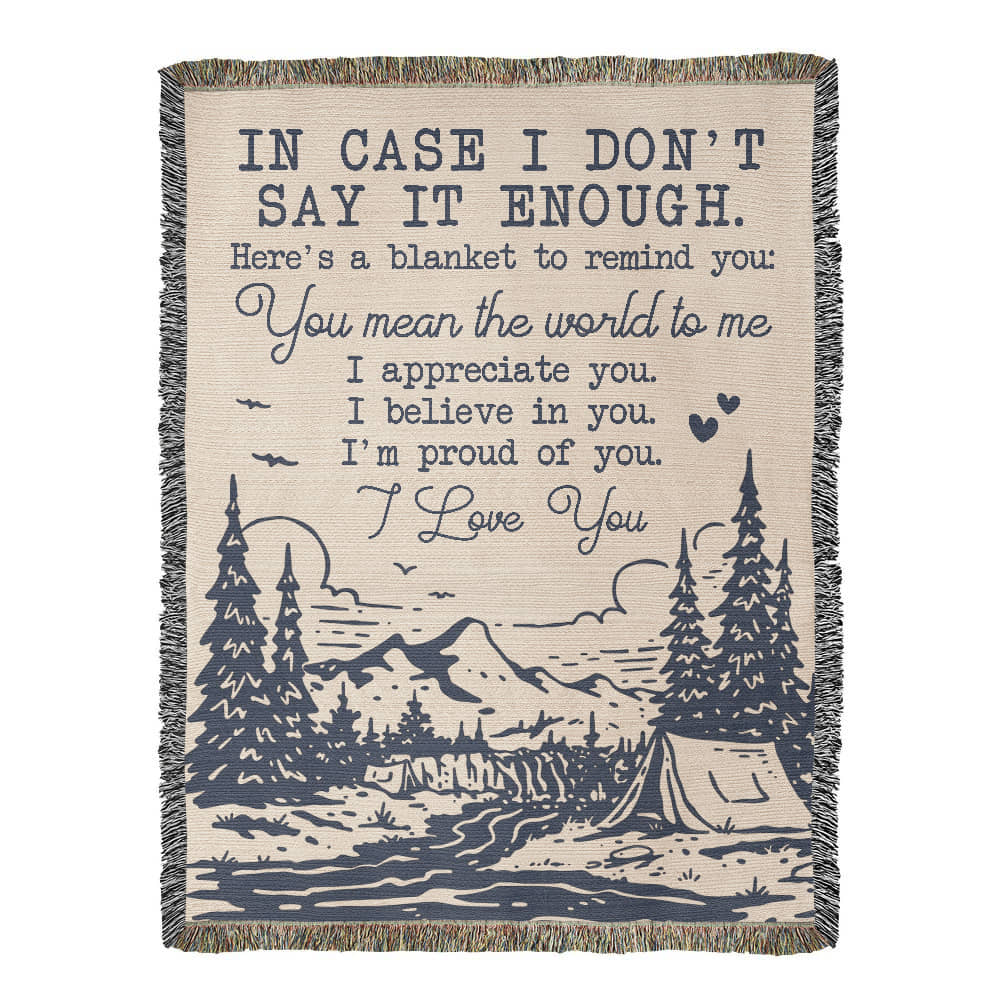 Camping Blanket Gift – Say the Words She Needs to Hear, Without Saying a Word