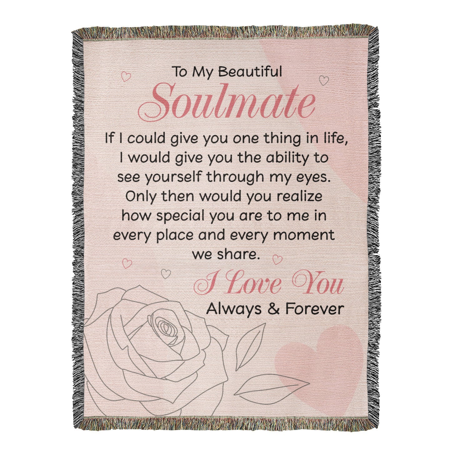 See Yourself Through My Eyes Blanket – Gift for My Soulmate