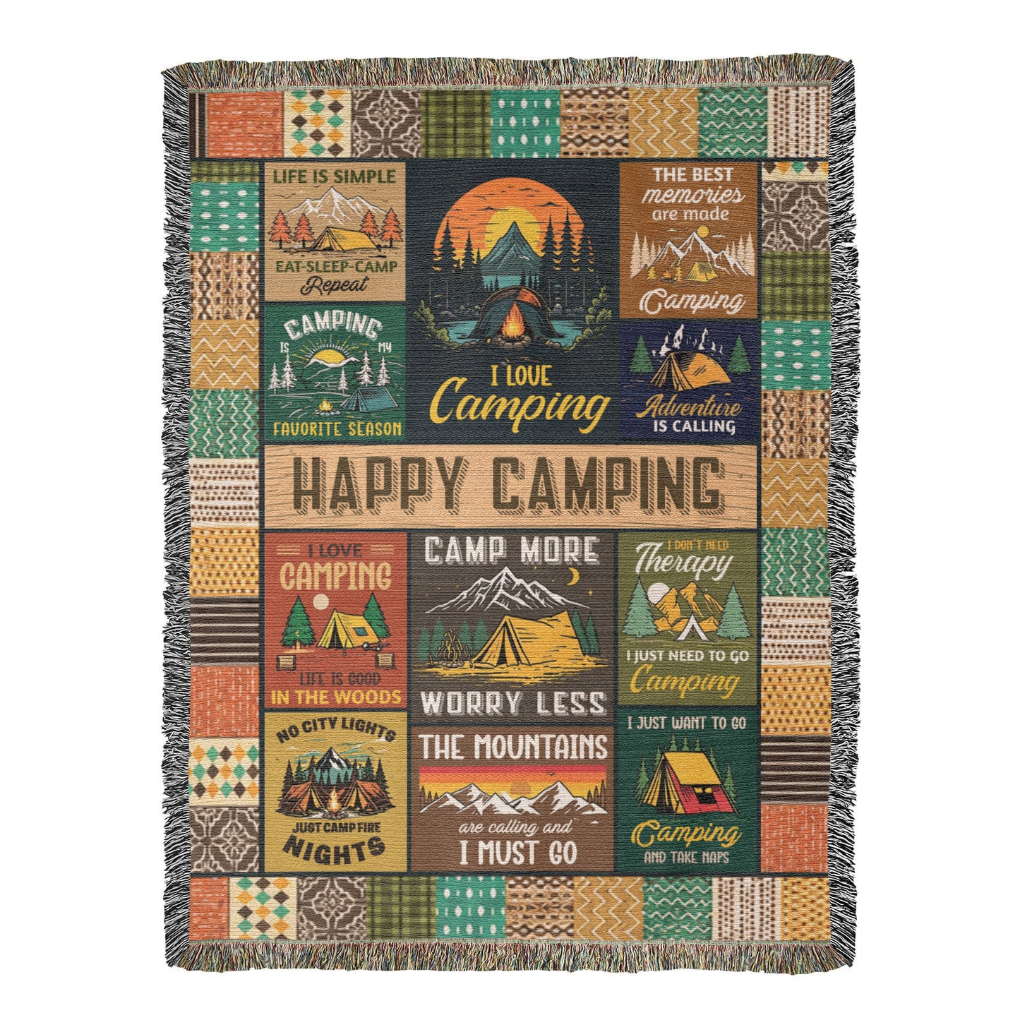 Happy Camping Blanket Gift
