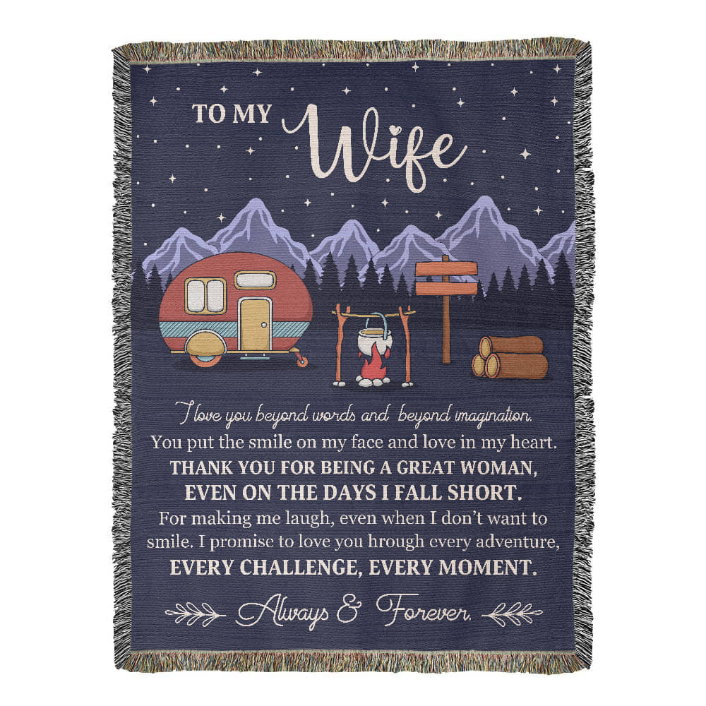 Camping Blanket Gift – For the Wife Who Makes Every Moment Worth It