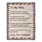 Love Letter Wife Blanket – Gift for Wife