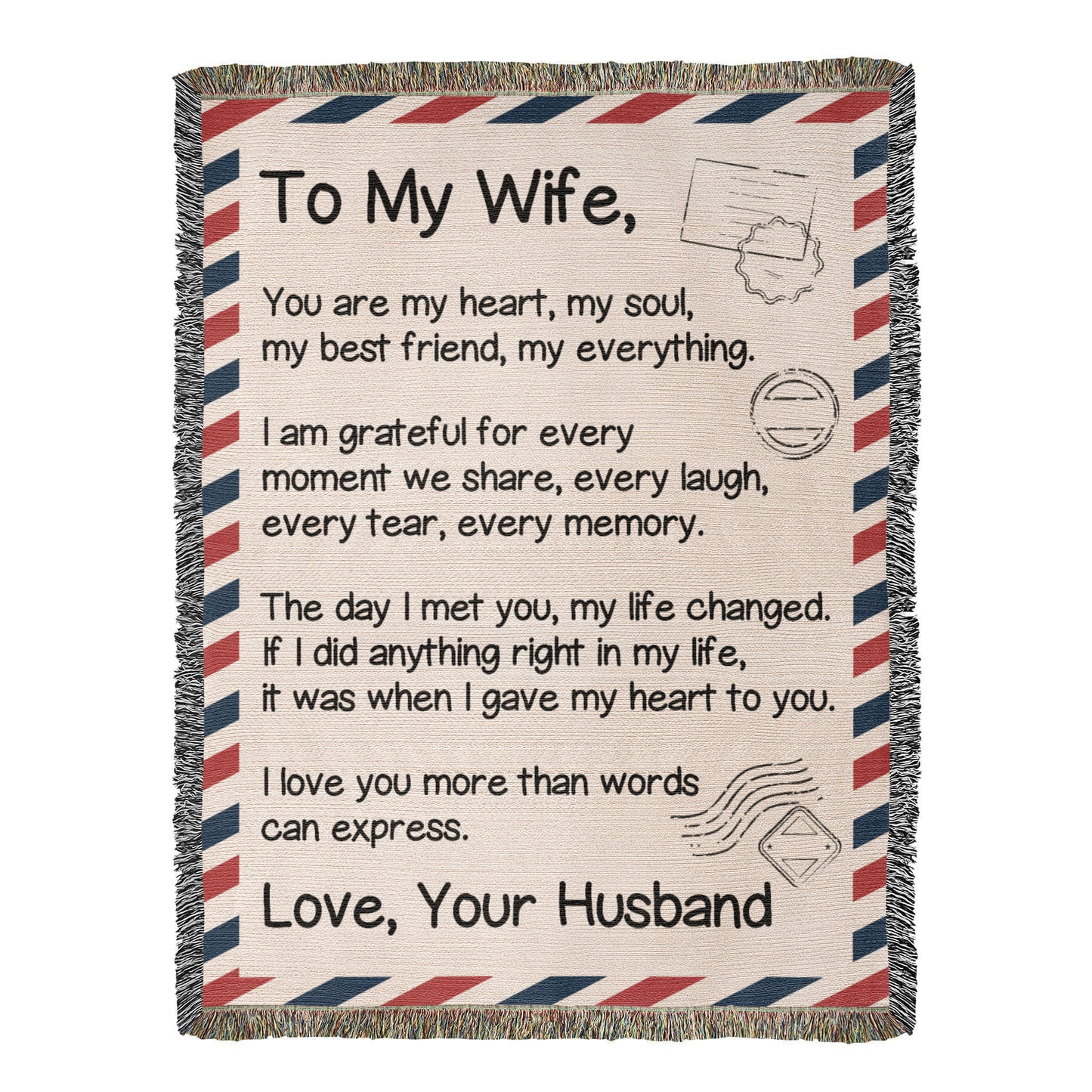 Love Letter Wife Blanket – Gift for Wife