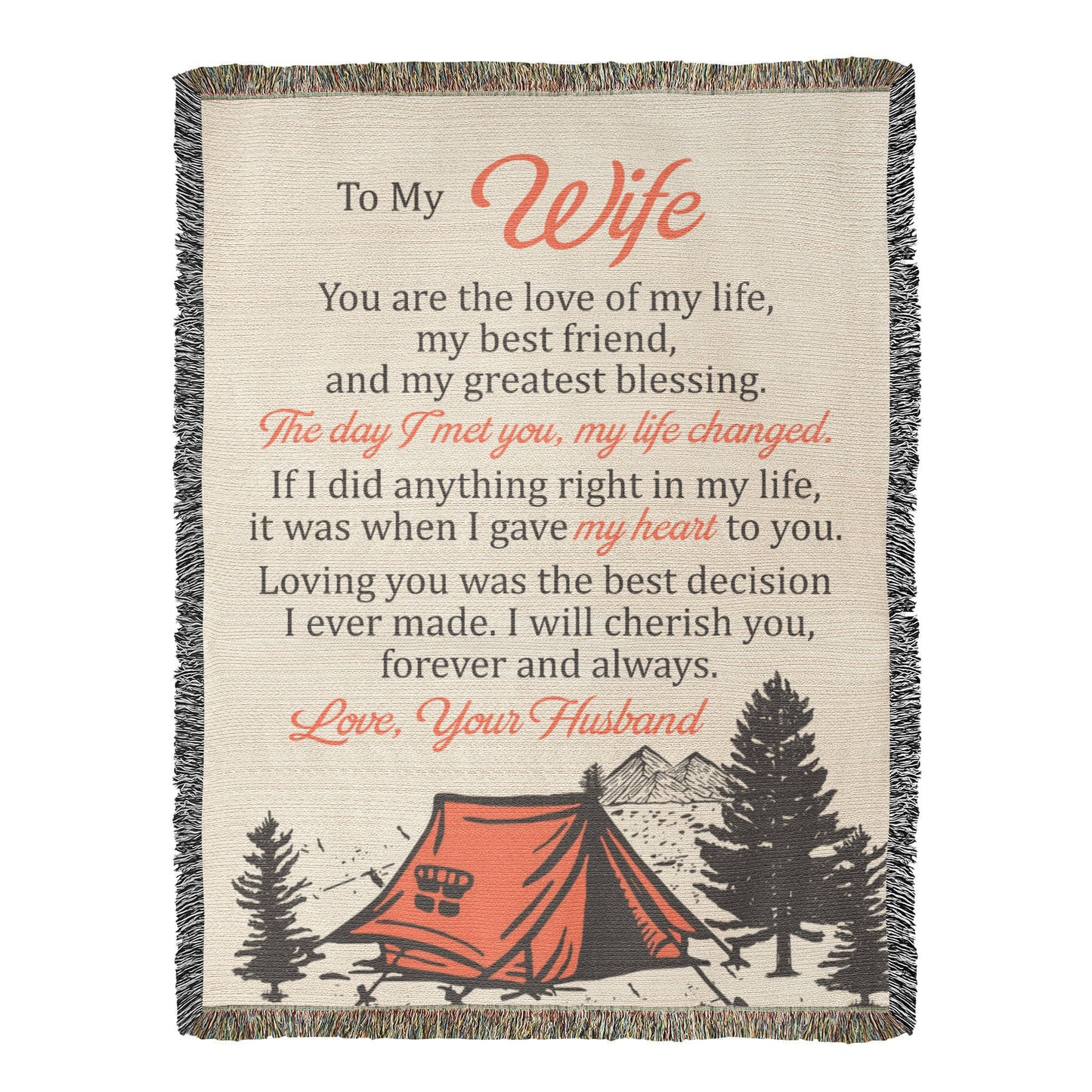 My Heart to You Blanket – Gift for Wife