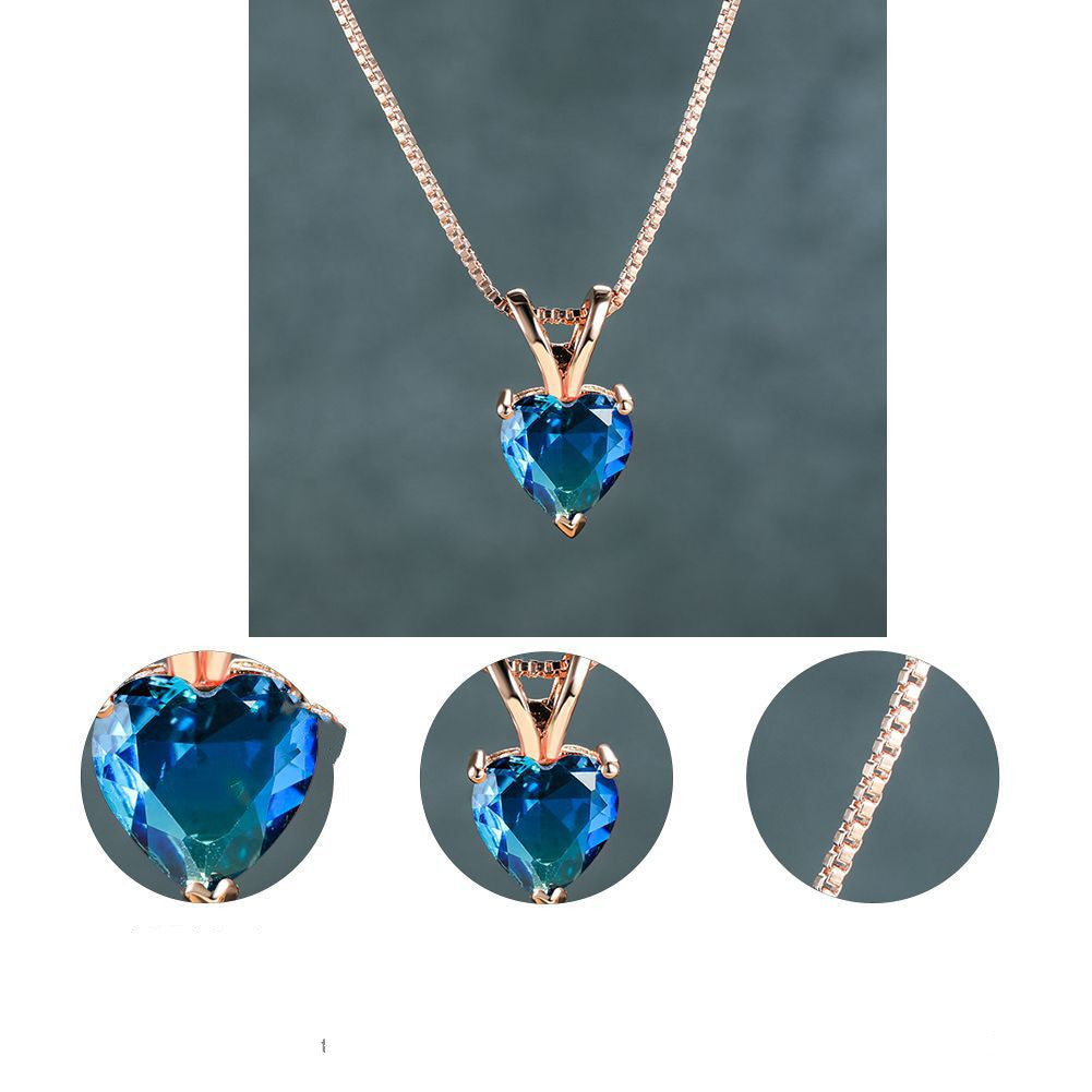 Jewelry Love Tourmaline Stone Necklace Women
