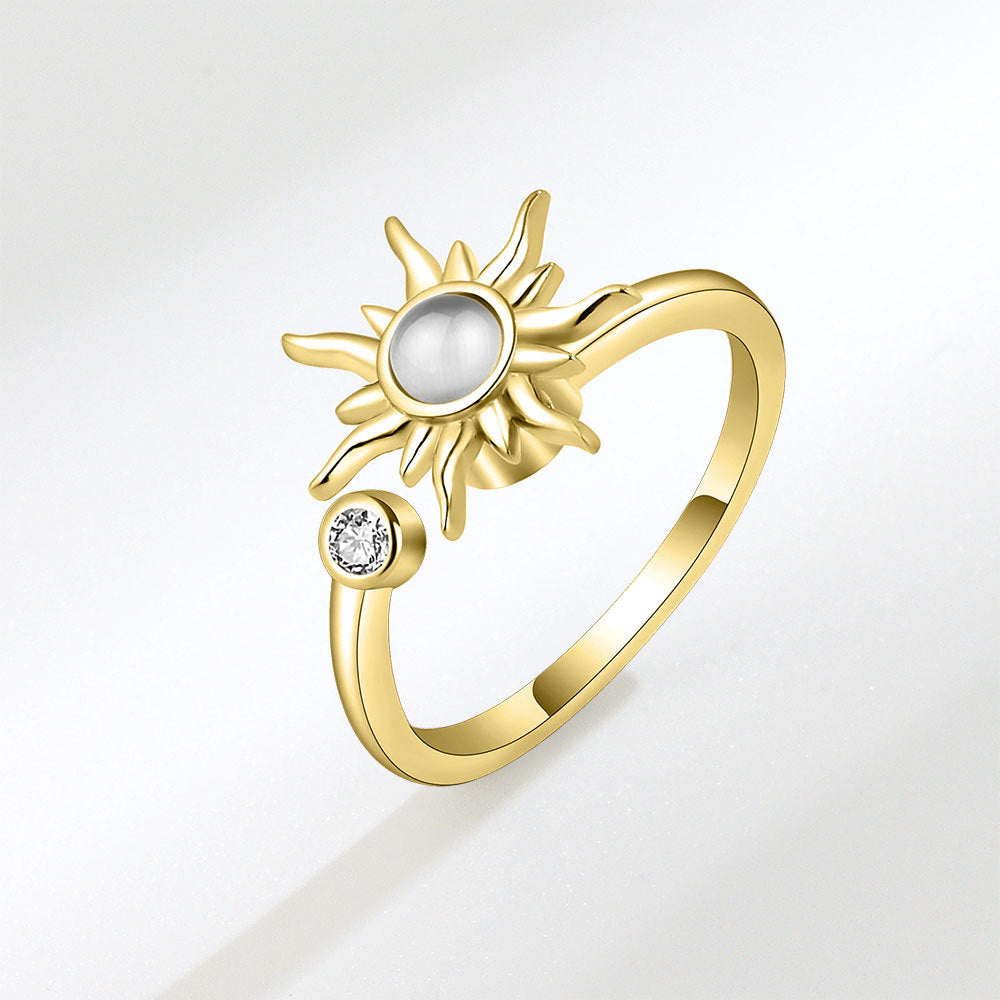 Rotating Sunflower Relief And Anti-Stress Ring