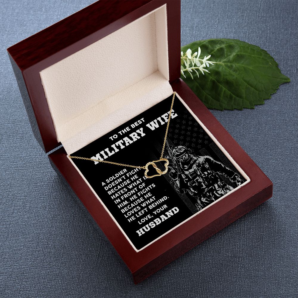Make sure your military wife has eternal love with this Everlasting love necklace!