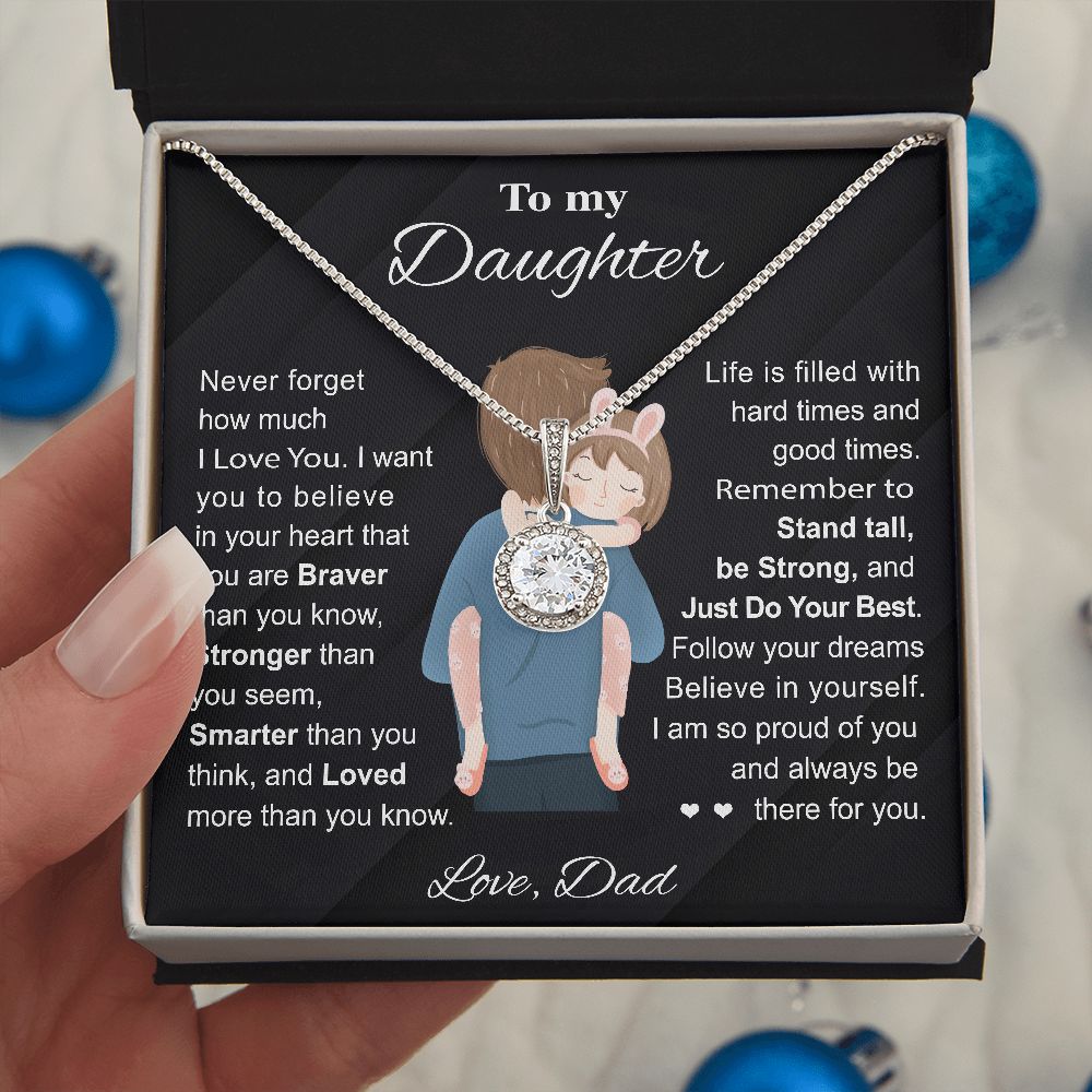 To My Daughter - Unique and stunning pendant necklace from dad!