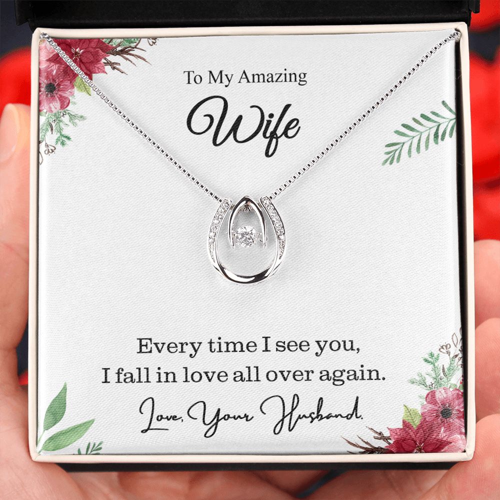 To My Amazing Wife - Pendant Necklace is The Key To Your Relationship