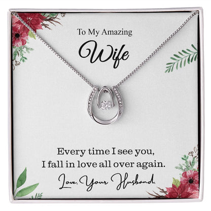 To My Amazing Wife - Pendant Necklace is The Key To Your Relationship