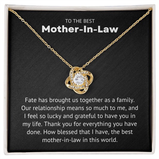To The Best Mother in Law | Love Knot Necklace