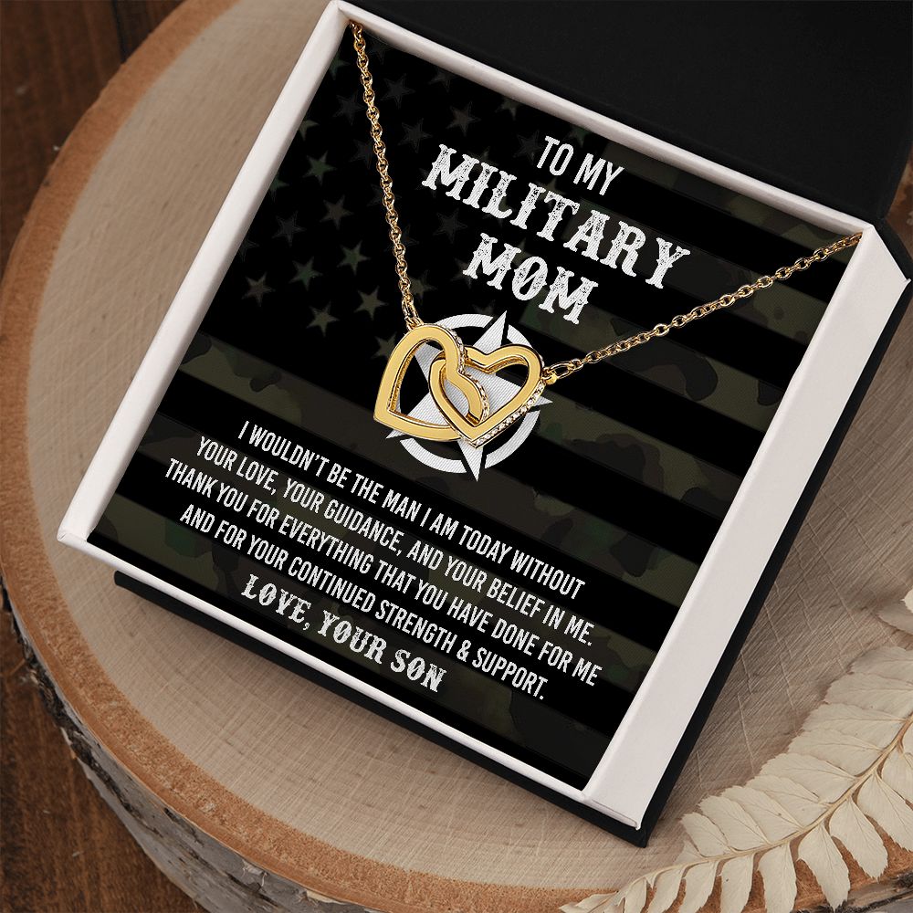 Military Mom Gets Unique necklace with interlocking hearts